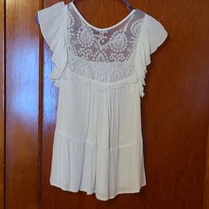 Rebellion medium white lace shirt